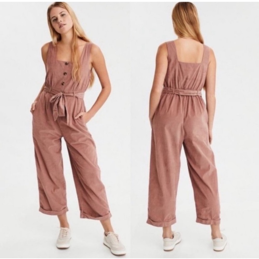American Eagle Outfitters Dusty Rose Jumpsuit
